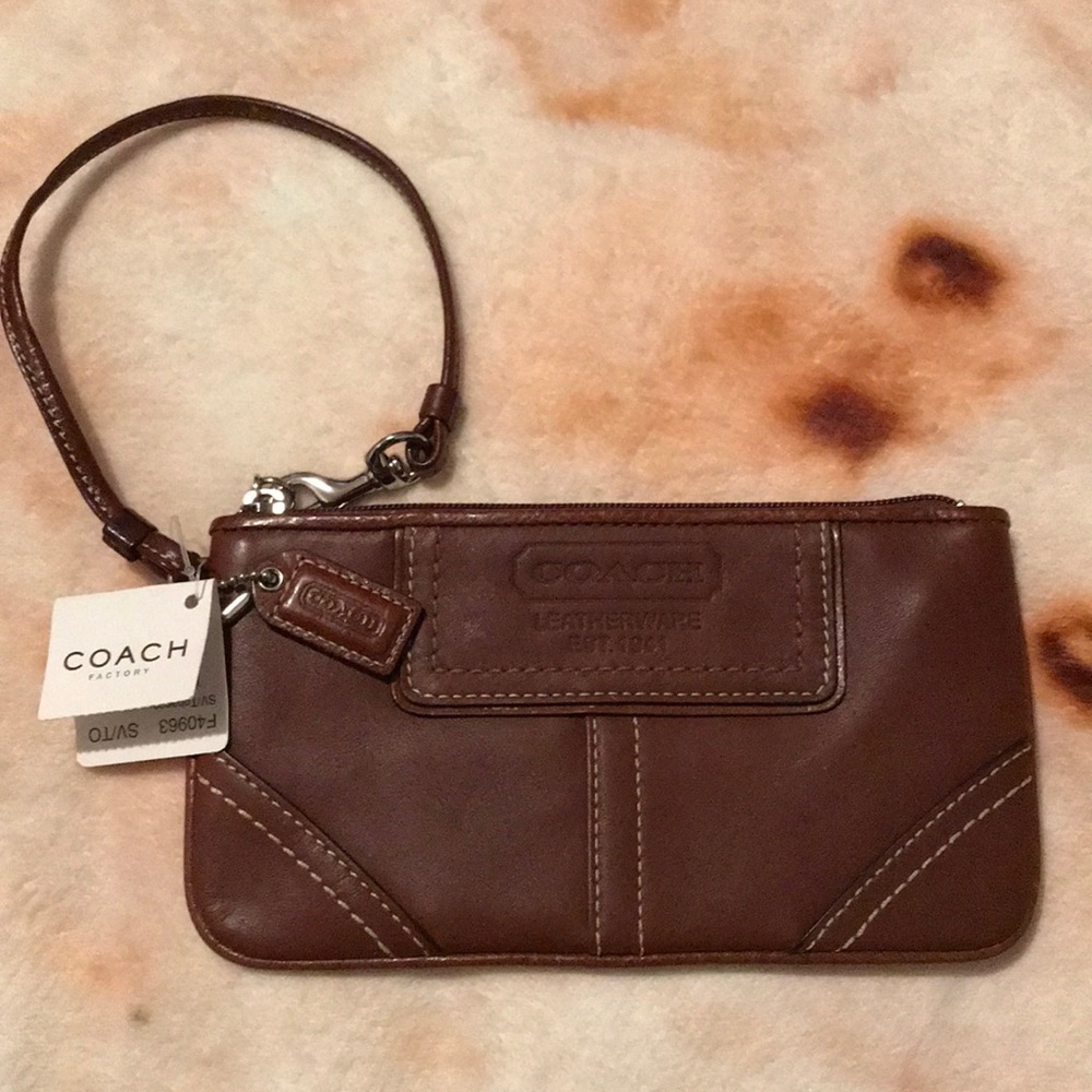 Brown Coach Wristlet